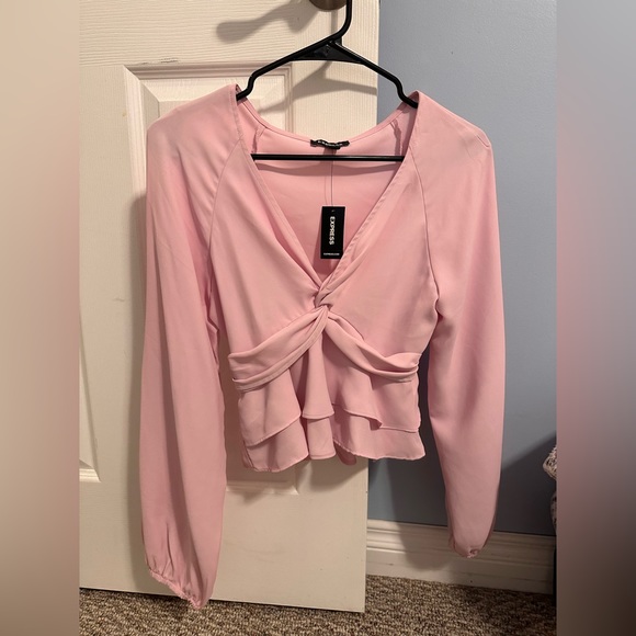 Express Tops - Pink Express Long Sleeve Shirt
